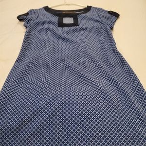 Outback Red mini dress with pretty blue colors and adorable cutout neck line, XS